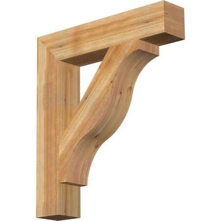 Ekena Millwork Funston Block Rough Sawn Bracket, Western Red Cedar, 6"W x 32"D x 36"H BKT06X32X36FST05RWR